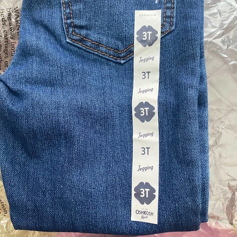 OshKosh Jegging 3T Toddler Jeans NEW Girls Denim Blue Wash